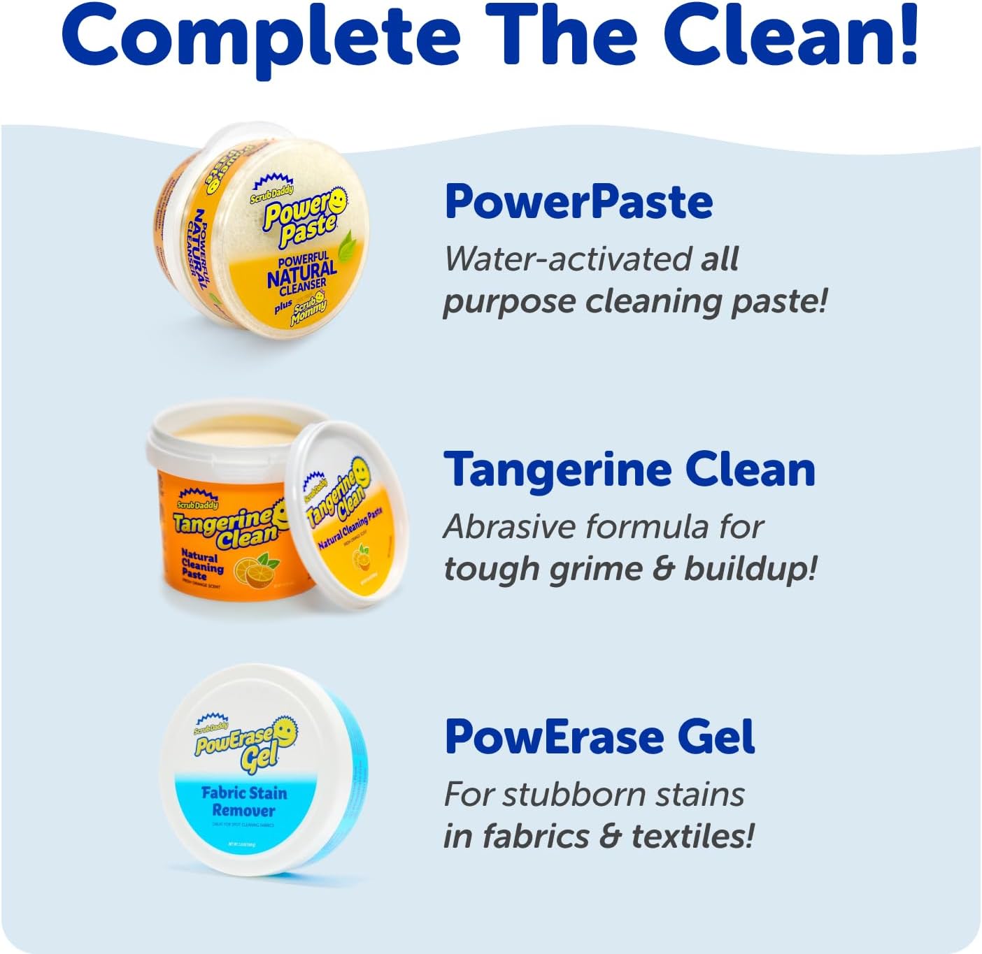 Scrub Daddy Colors Multi-Surface Sponges – One Sponge Replaces Your Entire Cleaning Supply Cabinet
