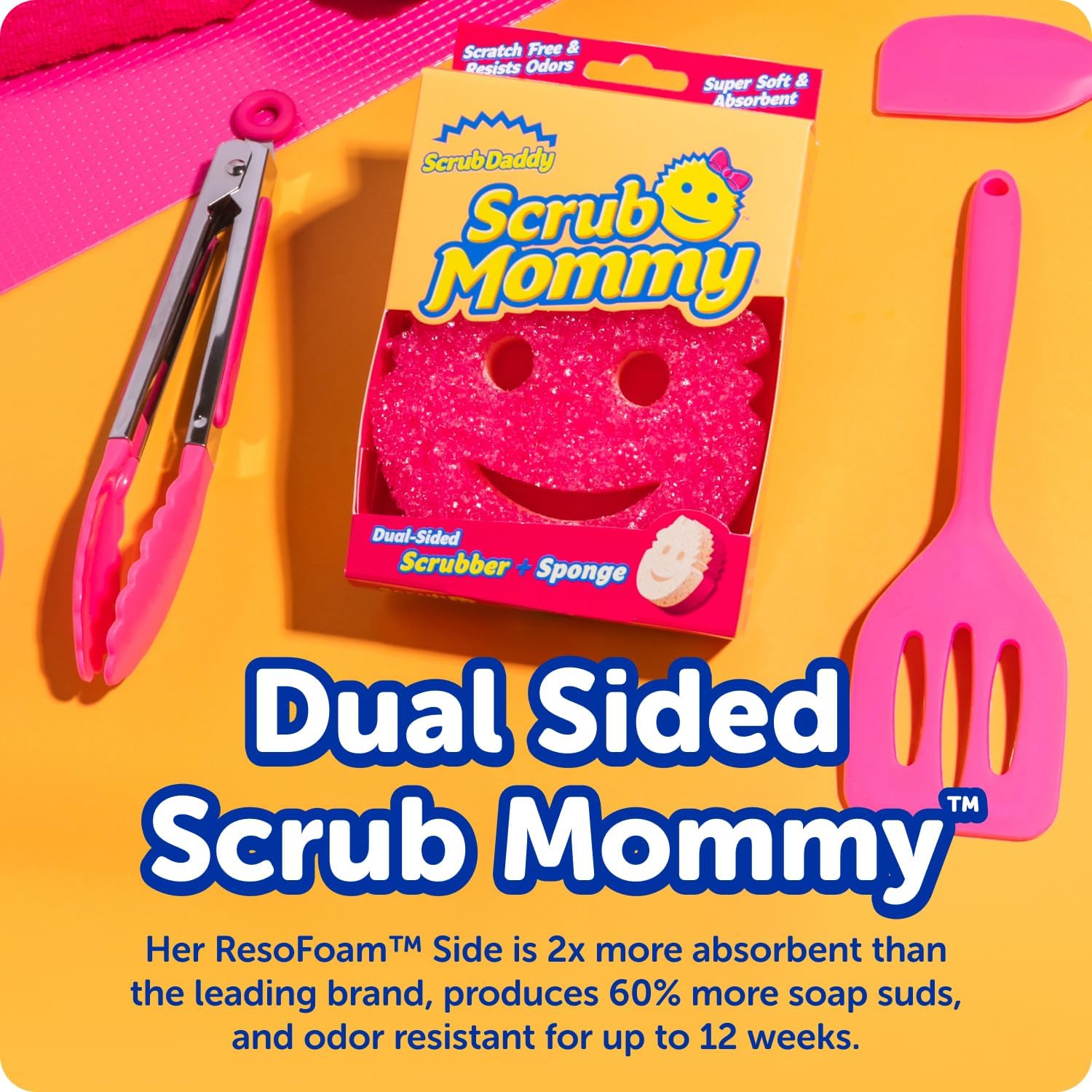 Scrub Daddy Scrub Mommy Essential Kitchen Sponges – Clean Lines, One-Sponge-Does-All Solution