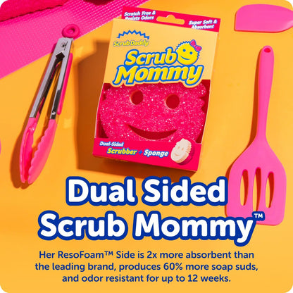 Scrub Daddy Scrub Mommy Essential Kitchen Sponges – Clean Lines, One-Sponge-Does-All Solution