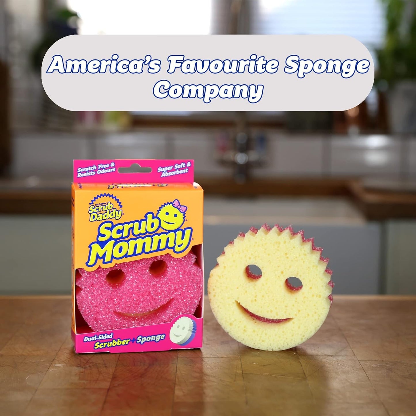 Scrub Daddy Scrub Mommy – Streamlined Countertop Cleaner for Clutter-Free Home Essentials