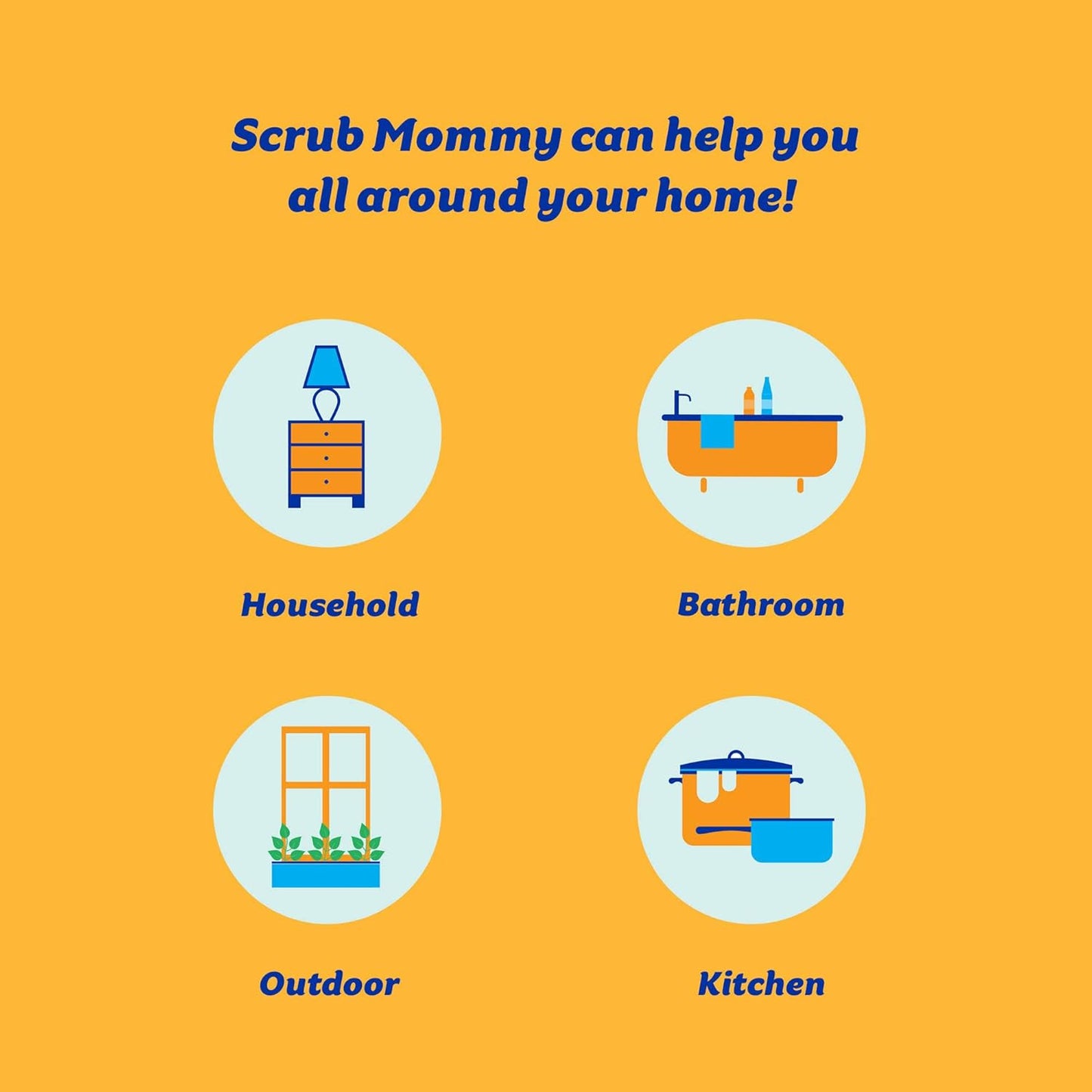 Scrub Daddy Scrub Mommy – Streamlined Countertop Cleaner for Clutter-Free Home Essentials