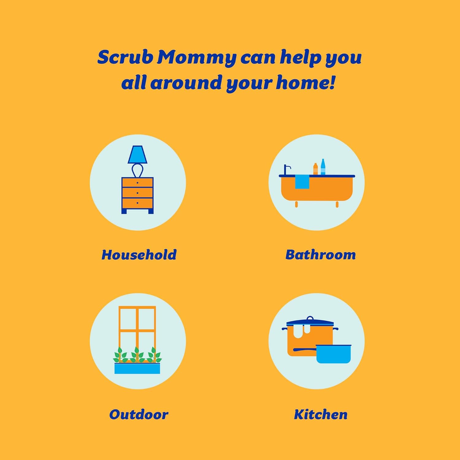 Scrub Daddy Scrub Mommy – Streamlined Countertop Cleaner for Clutter-Free Home Essentials