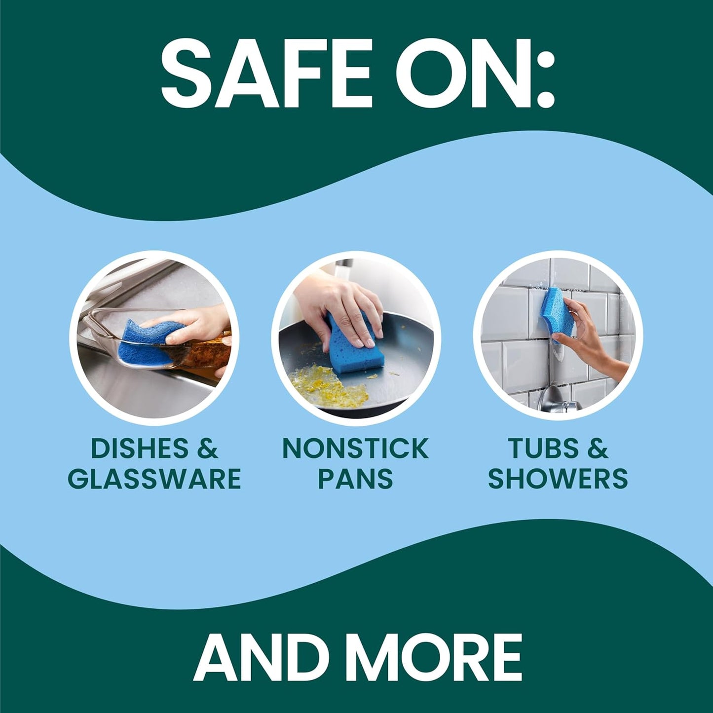 scrubbing fibers made from 100% recycled plastic content