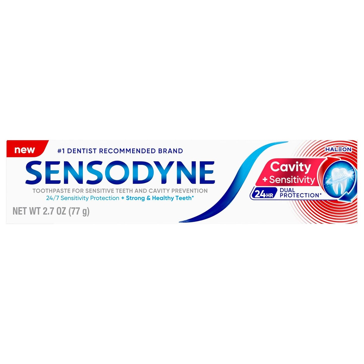 Sensodyne Cavity + Sensitivity Toothpaste – Efficient Two-Minute Sensitive Teeth Routine, No Second Tube Required for the En-Suite