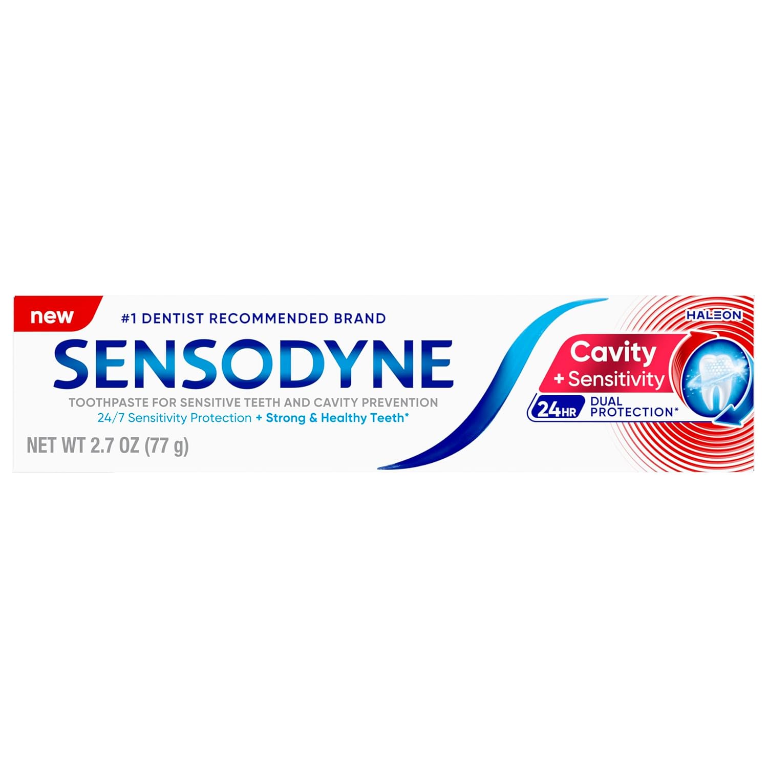 Sensodyne Cavity + Sensitivity Toothpaste – Efficient Two-Minute Sensitive Teeth Routine, No Second Tube Required for the En-Suite