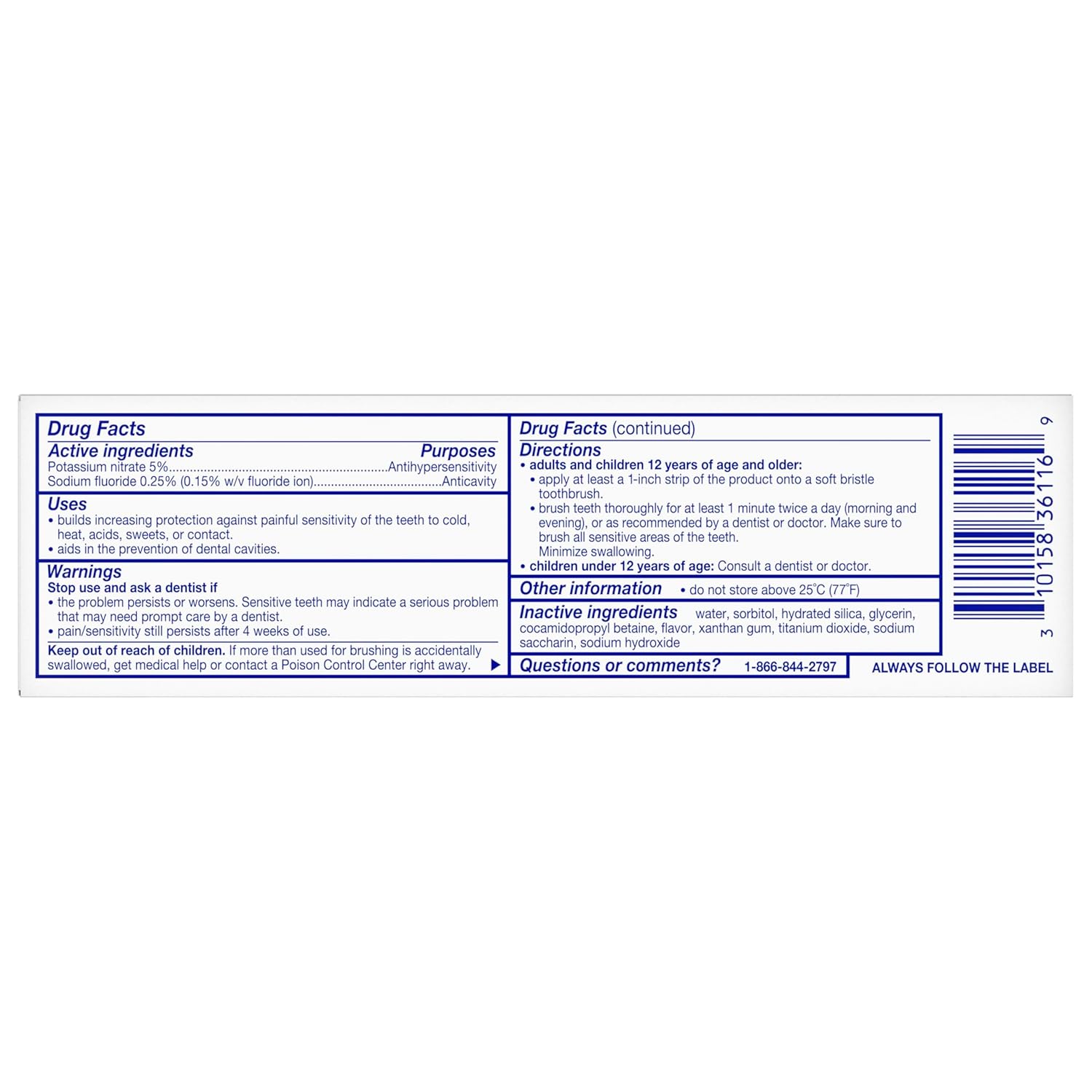 Sensodyne Cavity + Sensitivity Toothpaste – Efficient Two-Minute Sensitive Teeth Routine, No Second Tube Required for the En-Suite