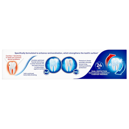Sensodyne Cavity + Sensitivity Toothpaste – Efficient Two-Minute Sensitive Teeth Routine, No Second Tube Required for the En-Suite