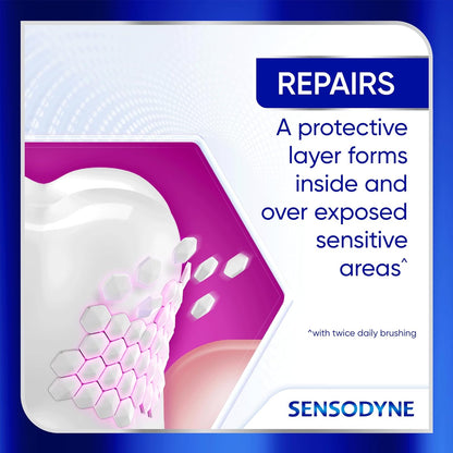 Sensodyne Clinical Repair Whiten & Shine – Safe Sensitivity Toothpaste for Households with Kids