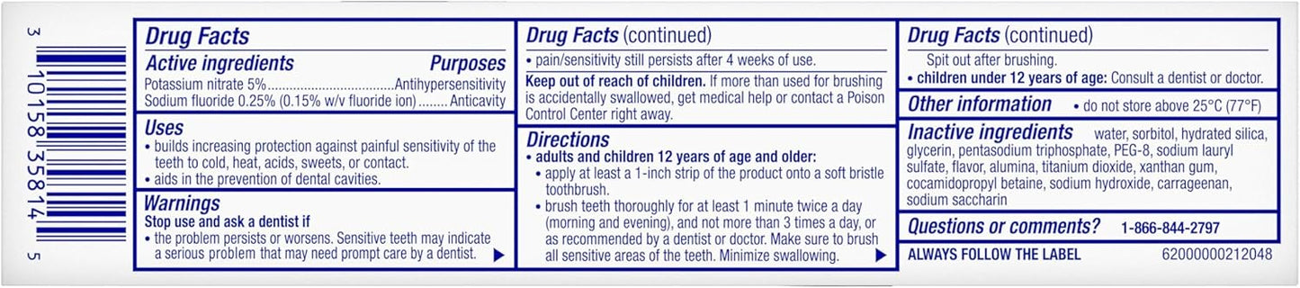 Sensodyne Clinical White – Boost Your Morning Focus: Whitening Toothpaste for Sensitive Teeth, 3 x 3.4 oz