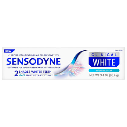 Sensodyne Clinical White – Gentle Whitening Toothpaste, Dentist-Approved Safety for Family Oral Care
