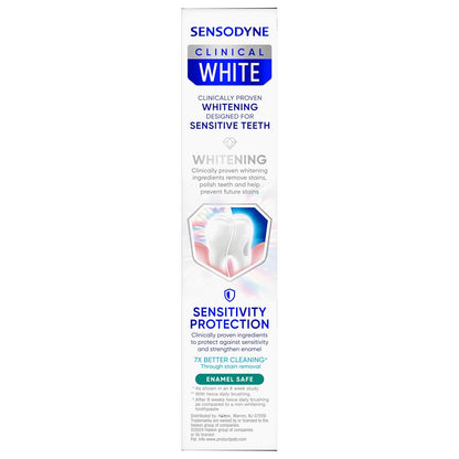 Sensodyne Clinical White – Gentle Whitening Toothpaste, Dentist-Approved Safety for Family Oral Care