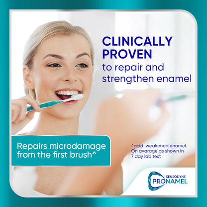 Sensodyne Pronamel Clinical Enamel Strength Toothpaste Family Bathroom Essential for Teen and Parent Use, Deep Clean Enamel Strengthening Mint