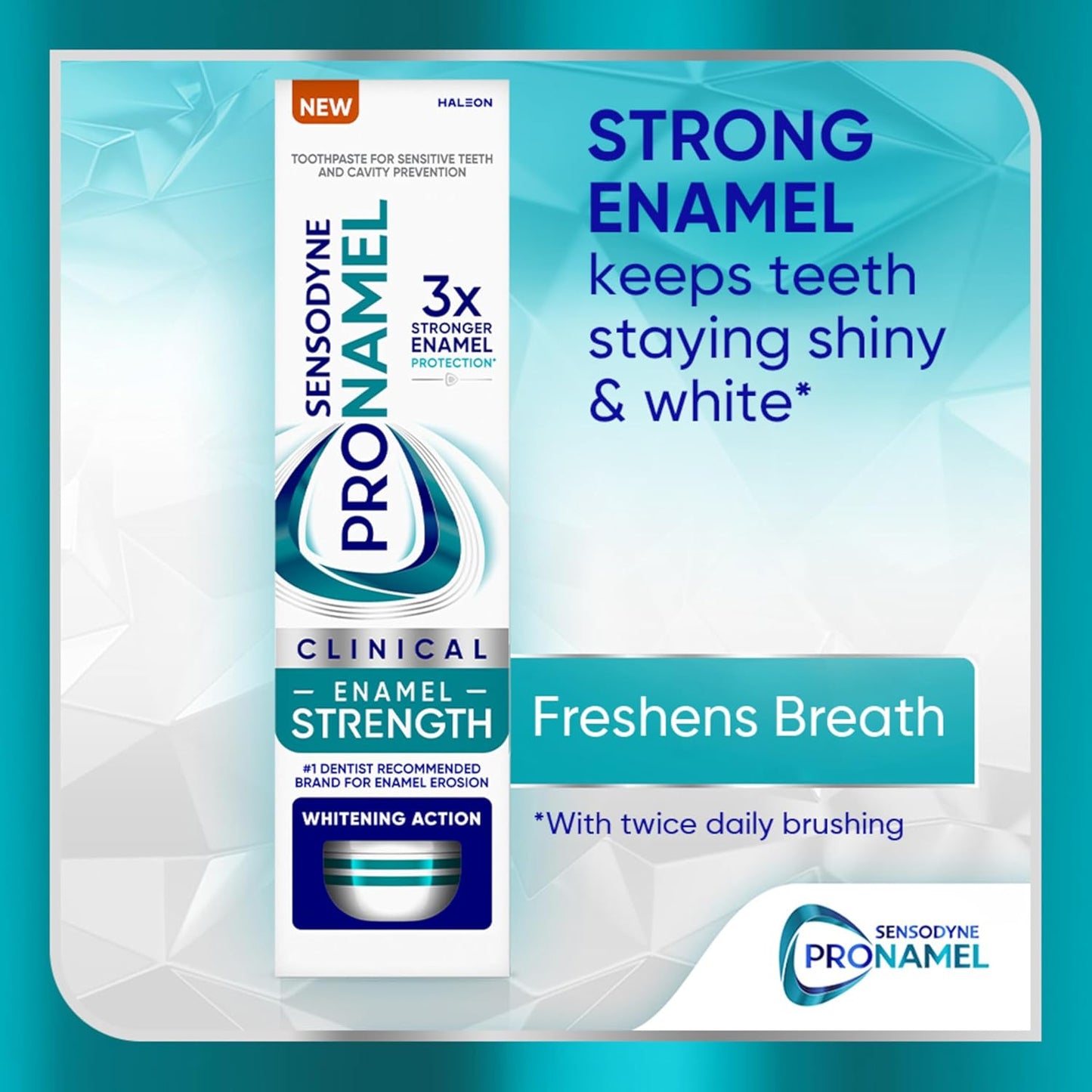 Sensodyne Pronamel Clinical Whitening – Dentist-Backed Enamel Care Safe for Adults & Families (3 Tubes)