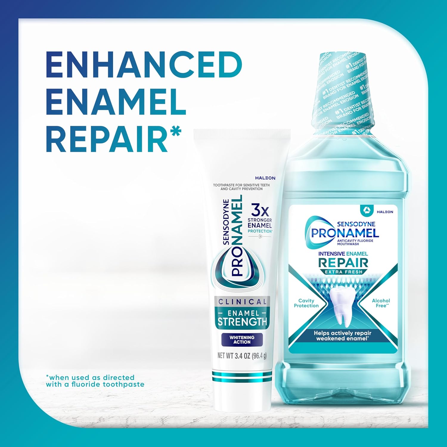 Sensodyne Pronamel Clinical Whitening – Dentist-Backed Enamel Care Safe for Adults & Families (3 Tubes)