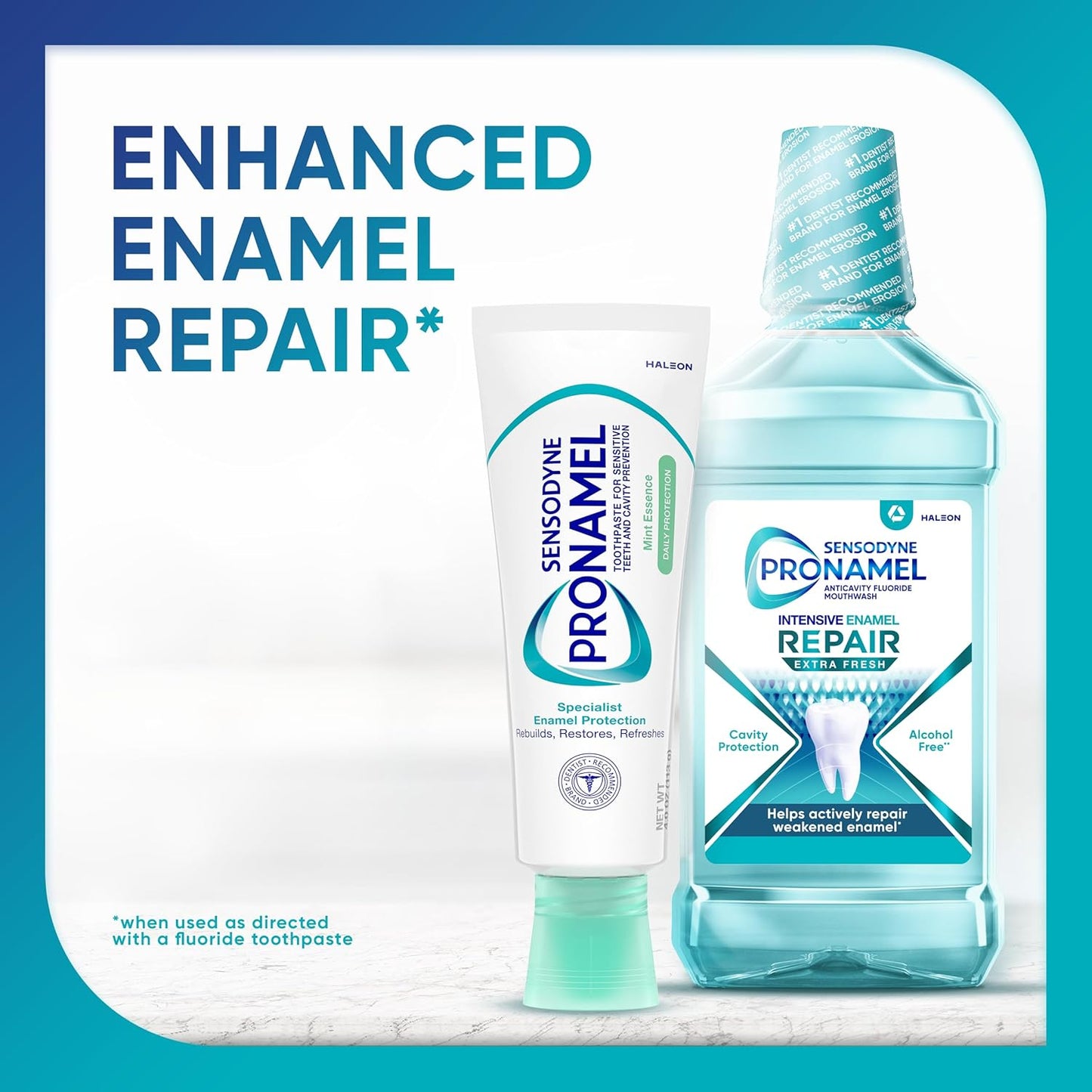Sensodyne Pronamel Daily Protection Enamel Toothpaste for Sensitive Teeth - Mint Essence, 4 oz (Pack of 3), Low-Abrasive SLS-Free Formula for Thinned Enamel