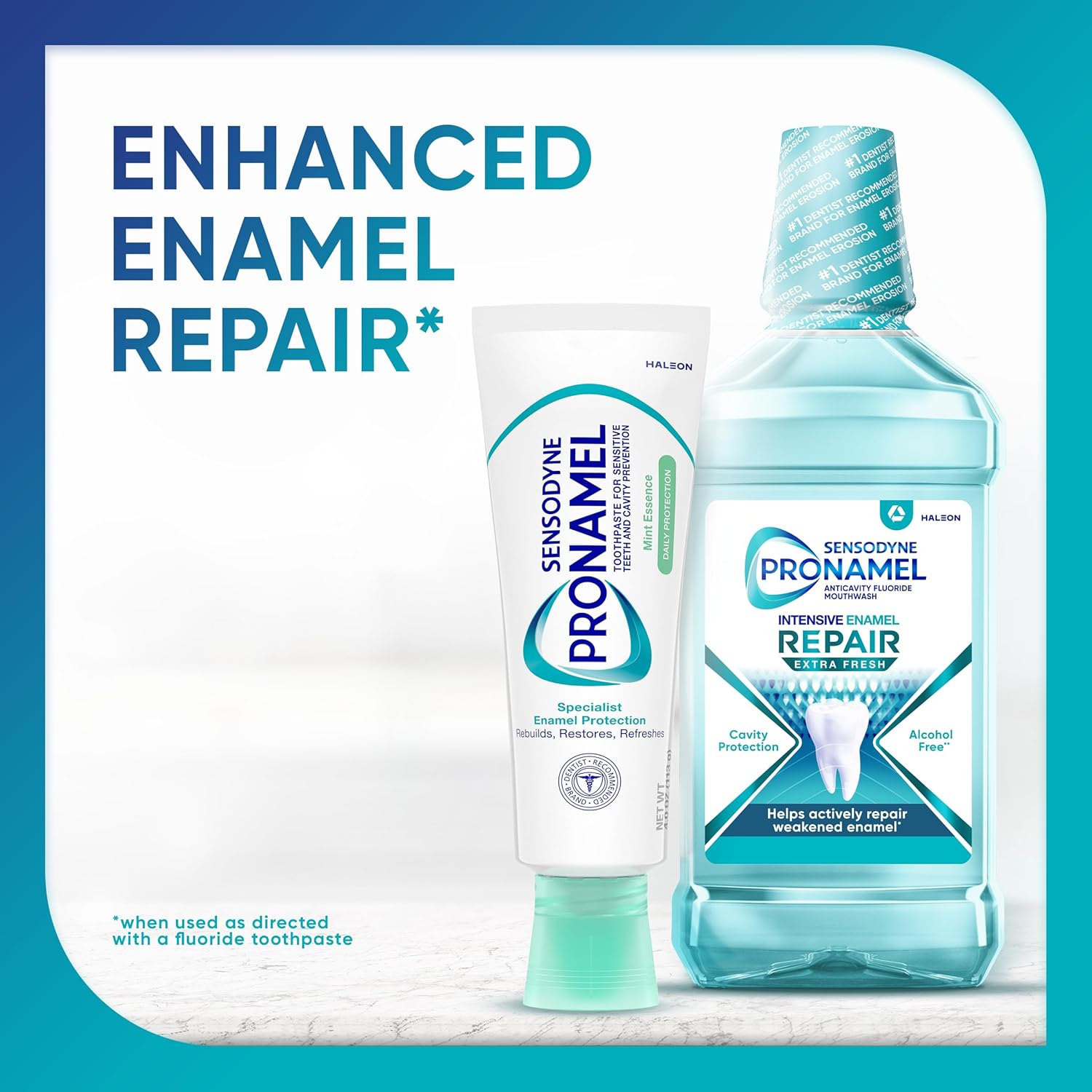 Sensodyne Pronamel Daily Protection Enamel Toothpaste for Sensitive Teeth - Mint Essence, 4 oz (Pack of 3), Low-Abrasive SLS-Free Formula for Thinned Enamel