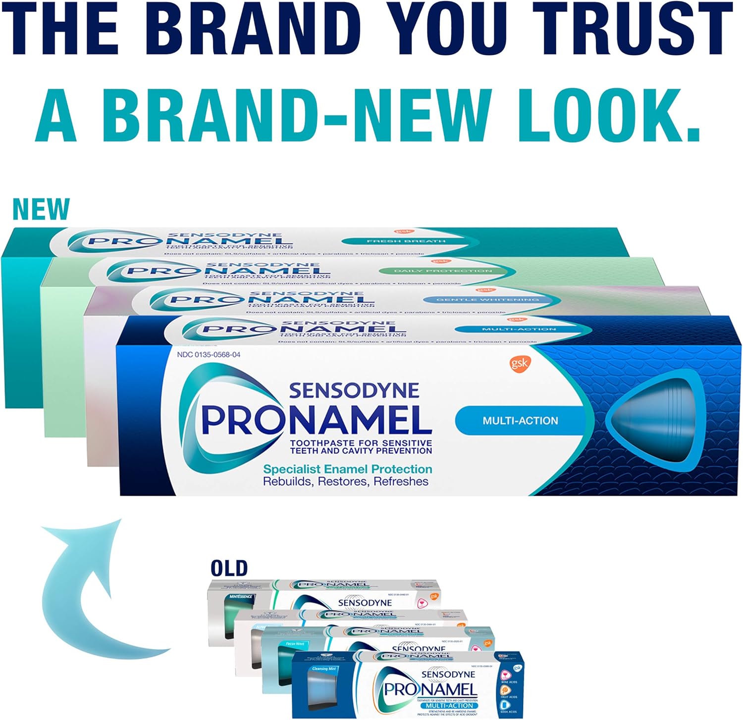 Sensodyne Pronamel Daily Protection Enamel Toothpaste for Sensitive Teeth - Mint Essence, 4 oz (Pack of 3), Low-Abrasive SLS-Free Formula for Thinned Enamel