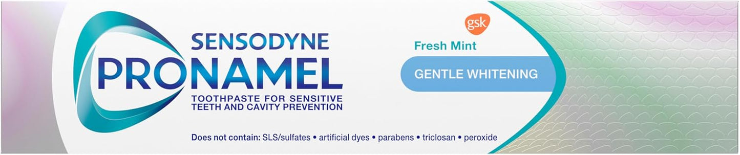 Sensodyne Pronamel Fresh Mint 4-Pack – Gentle, Non-Abrasive Sensitivity Relief Safe for Children