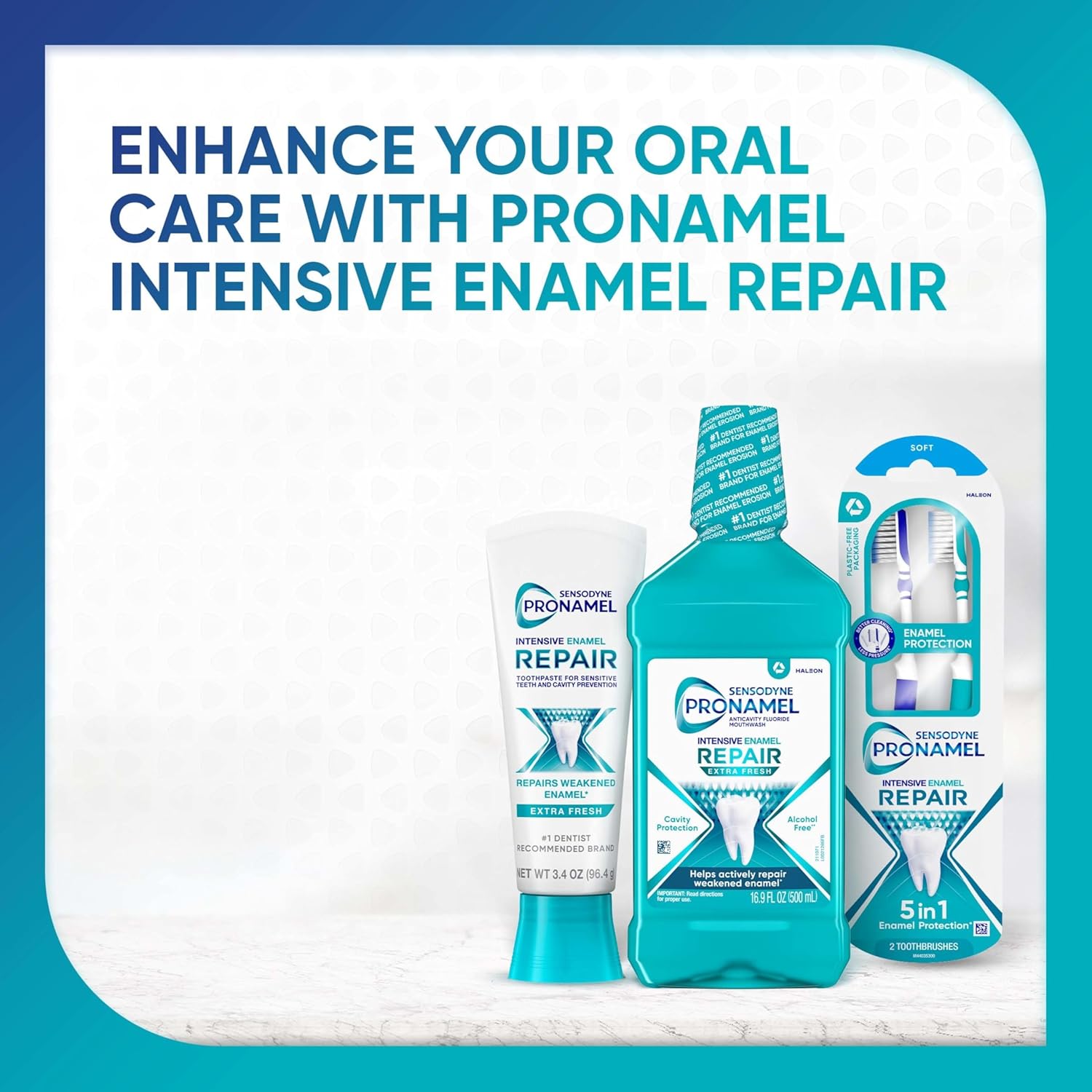 Sensodyne Pronamel Mineralizing Mouthwash – Alcohol-Free Enamel Care for a Calming Wind-Down Routine, Extra Fresh 16.9 fl oz 3 Pack