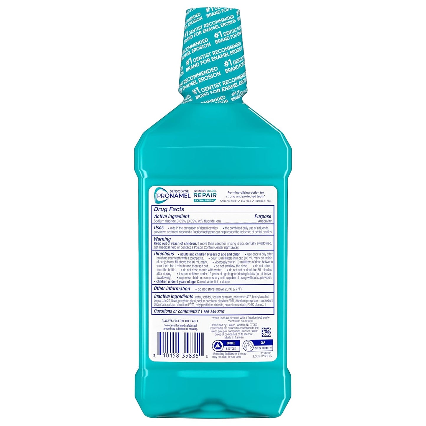 Sensodyne Pronamel Mineralizing Mouthwash – Alcohol-Free Enamel Care for a Calming Wind-Down Routine, Extra Fresh 16.9 fl oz 3 Pack