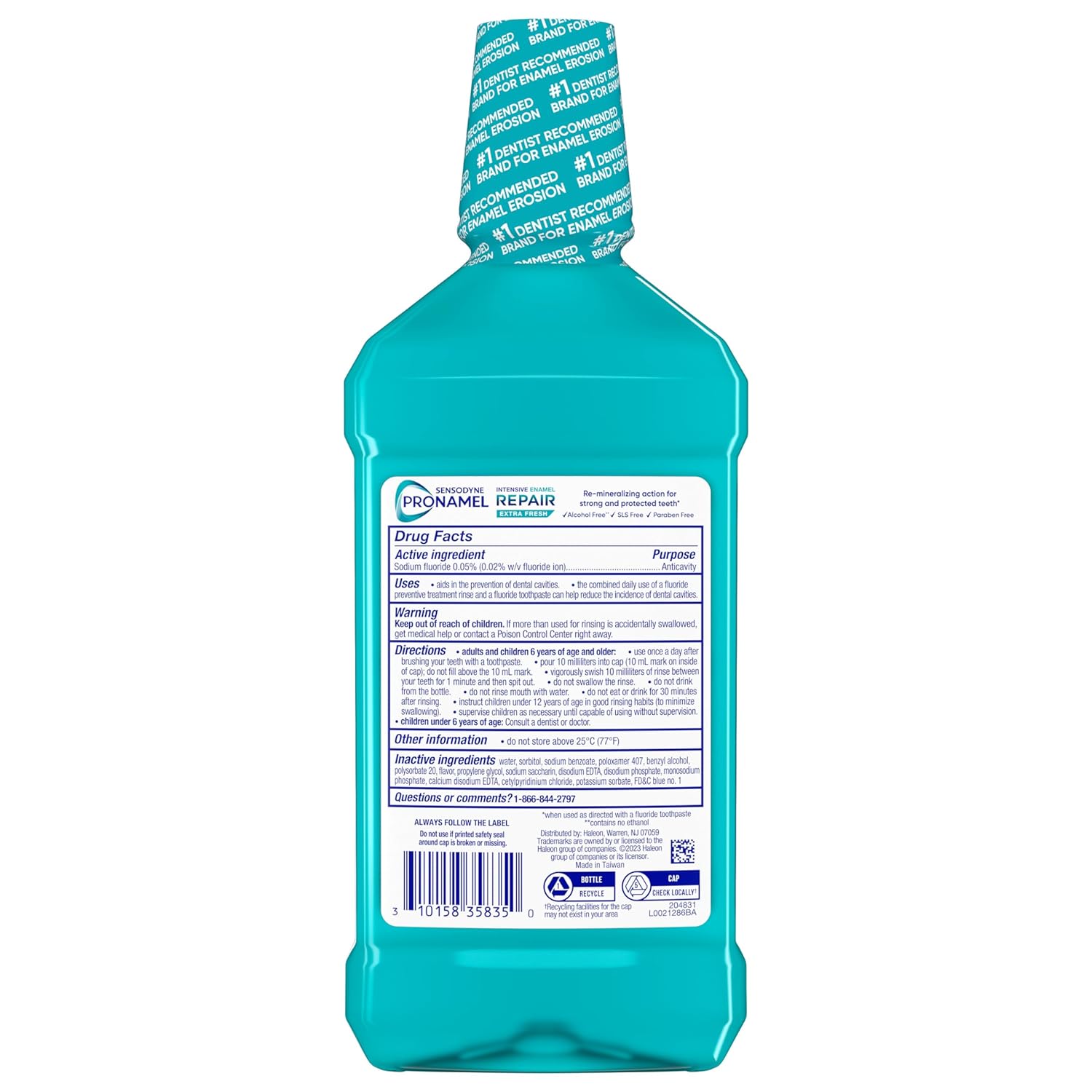 Sensodyne Pronamel Mineralizing Mouthwash – Alcohol-Free Enamel Care for a Calming Wind-Down Routine, Extra Fresh 16.9 fl oz 3 Pack