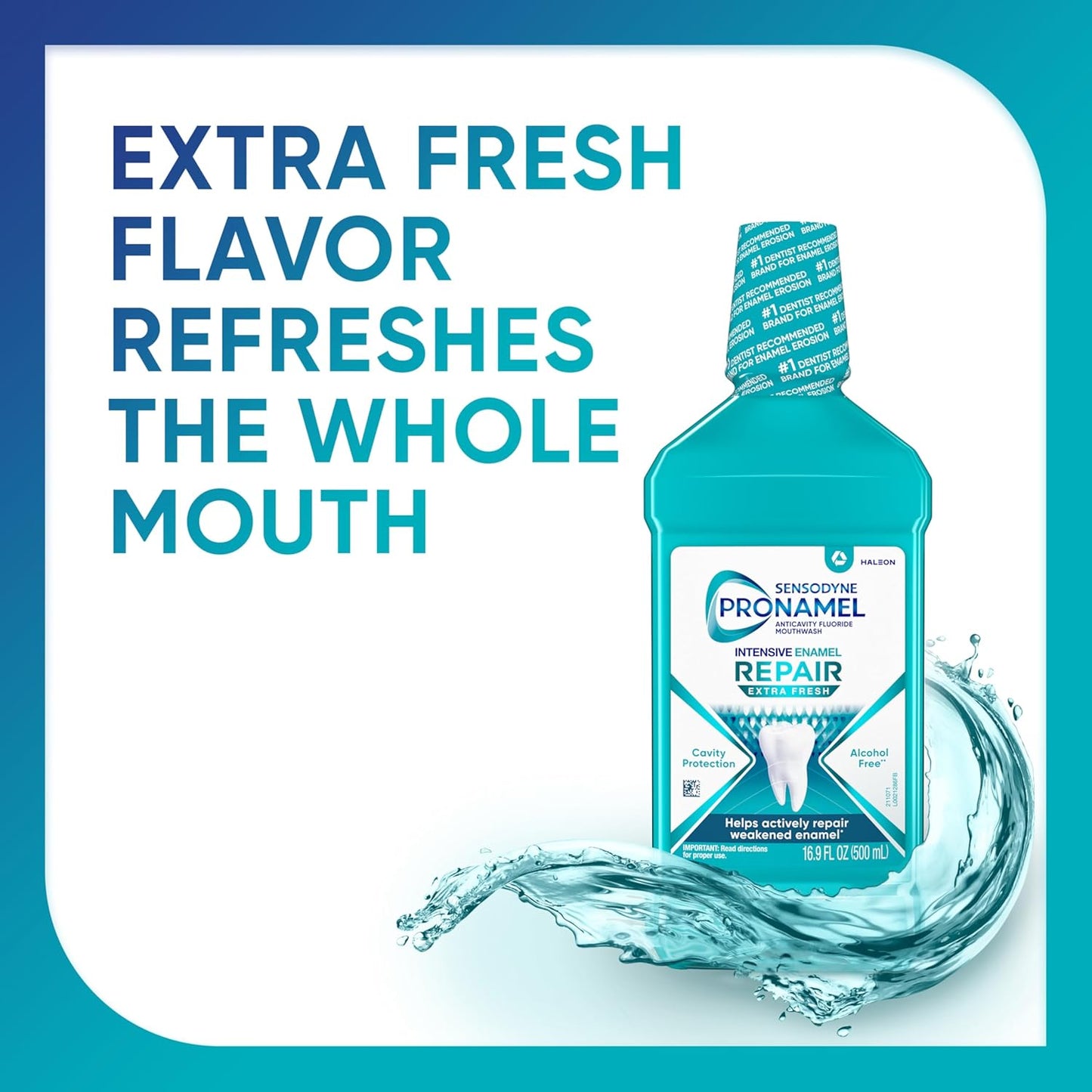 Sensodyne Pronamel Mineralizing Mouthwash – Alcohol-Free Enamel Care for a Calming Wind-Down Routine, Extra Fresh 16.9 fl oz 3 Pack