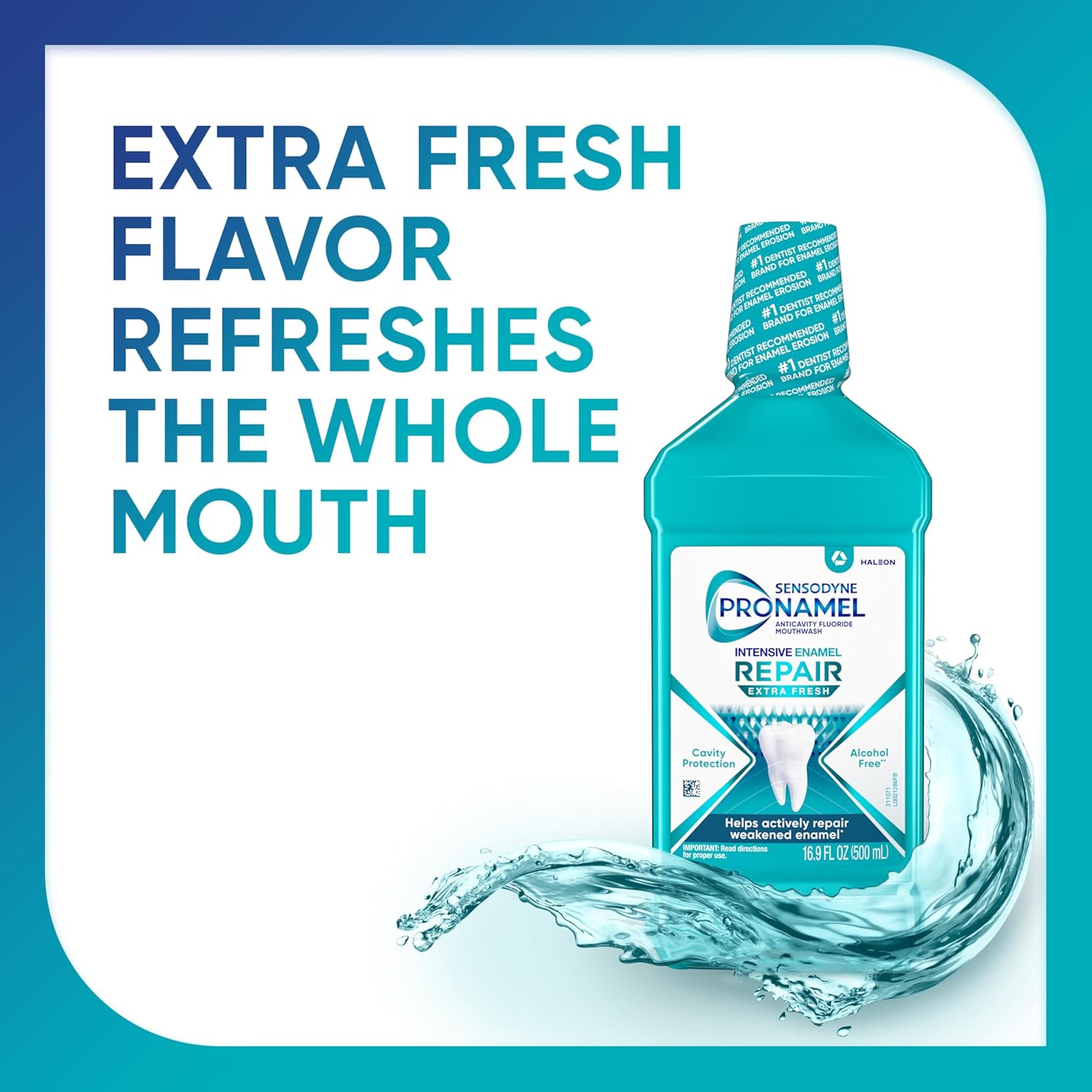 Sensodyne Pronamel Mineralizing Mouthwash – Alcohol-Free Enamel Care for a Calming Wind-Down Routine, Extra Fresh 16.9 fl oz 3 Pack