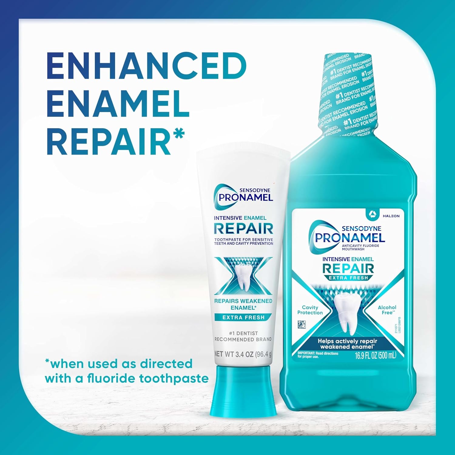 Sensodyne Pronamel Mineralizing Mouthwash – Alcohol-Free Enamel Care for a Calming Wind-Down Routine, Extra Fresh 16.9 fl oz 3 Pack