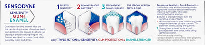 Sensodyne Sensitivity Gum and Enamel Toothpaste – Practical Housewarming Gift for New Homeowners Prioritizing Oral Health, 3-Pack