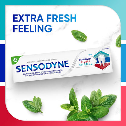 Sensodyne Sensitivity Gum and Enamel Toothpaste – Practical Housewarming Gift for New Homeowners Prioritizing Oral Health, 3-Pack