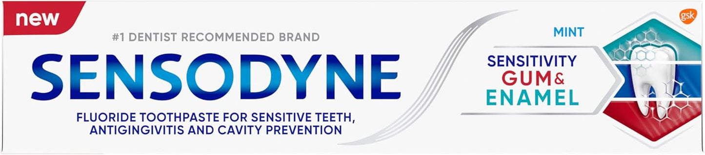 Sensodyne Sensitivity Gum and Enamel Toothpaste – Practical Housewarming Gift for New Homeowners Prioritizing Oral Health, 3-Pack