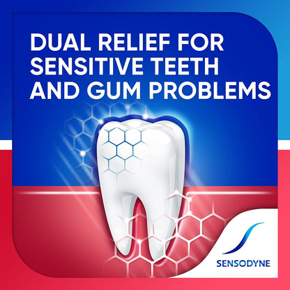 Sensodyne Sensitivity & Gum Sensitive Teeth Toothpaste – Valentine's Day Self-Care Gift for Her with Stannous Fluoride Whitening, 2.3 oz (Pack of 2)