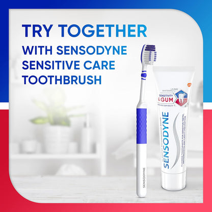 Sensodyne Sensitivity & Gum Sensitive Teeth Toothpaste – Valentine's Day Self-Care Gift for Her with Stannous Fluoride Whitening, 2.3 oz (Pack of 2)