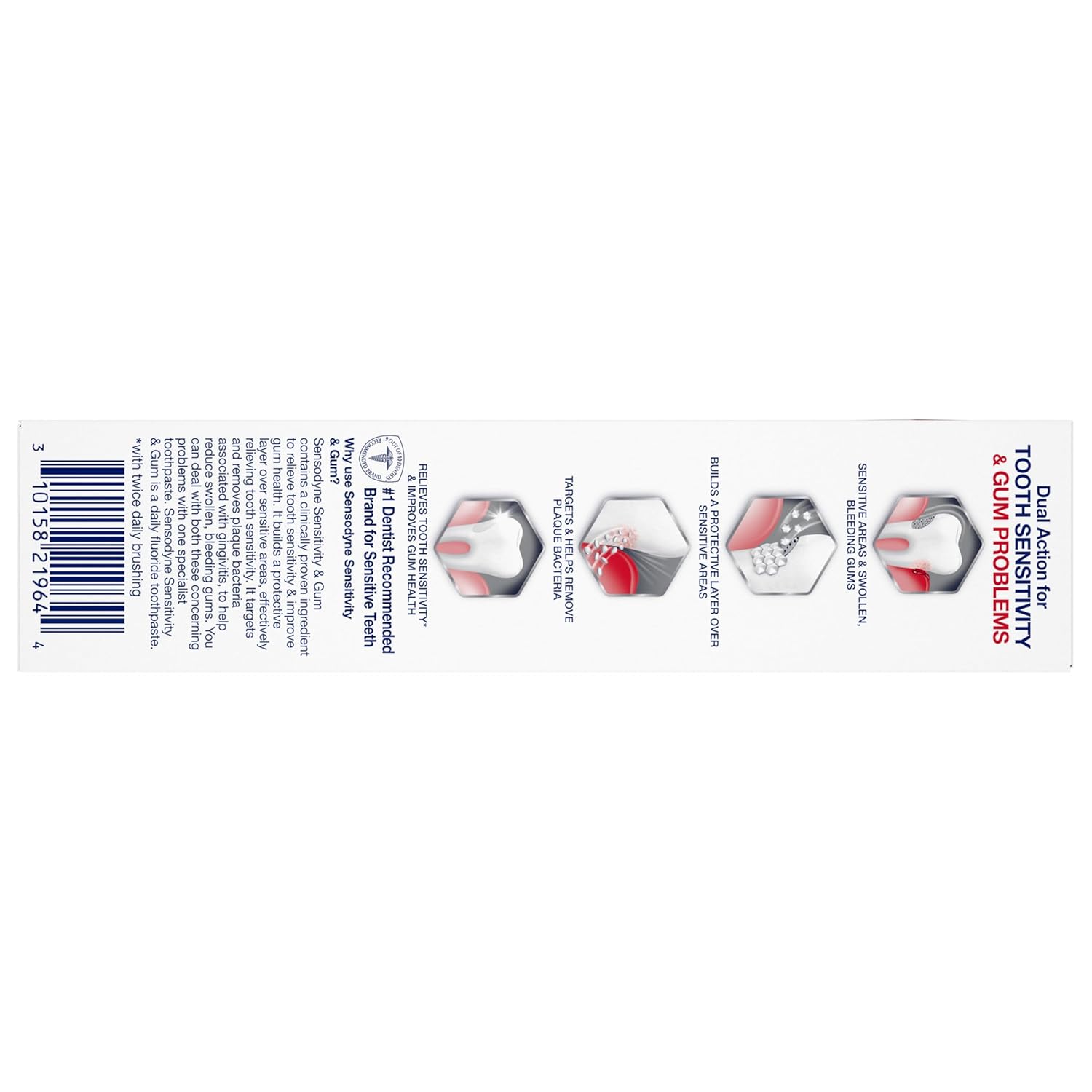 Sensodyne Sensitivity & Gum Sensitive Teeth Toothpaste – Valentine's Day Self-Care Gift for Her with Stannous Fluoride Whitening, 2.3 oz (Pack of 2)
