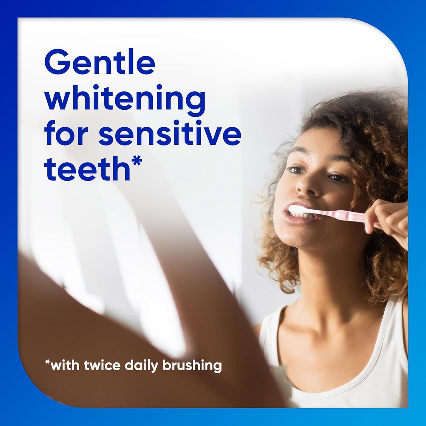 Sensodyne Whitening Toothpaste – Gentle, SLS-Free Formula Safe for the Whole Family, Cool Mint, 4 Tubes