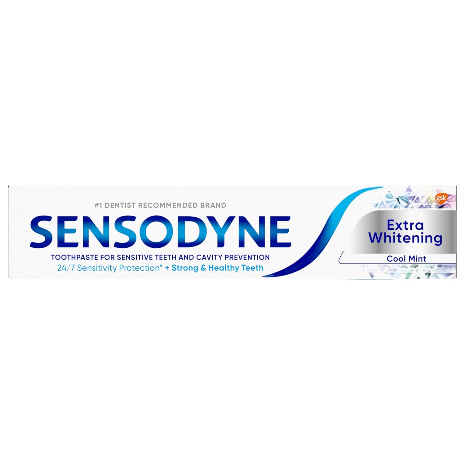 Sensodyne Whitening Toothpaste – Gentle, SLS-Free Formula Safe for the Whole Family, Cool Mint, 4 Tubes