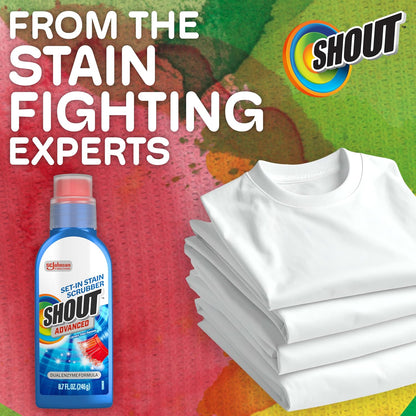 Shout Advanced Gel Stain Remover for Outdoor and Athletic Gear, Concentrated Spot Treatment for Cleat Marks, Turf Stains, and Field Dirt on Jerseys