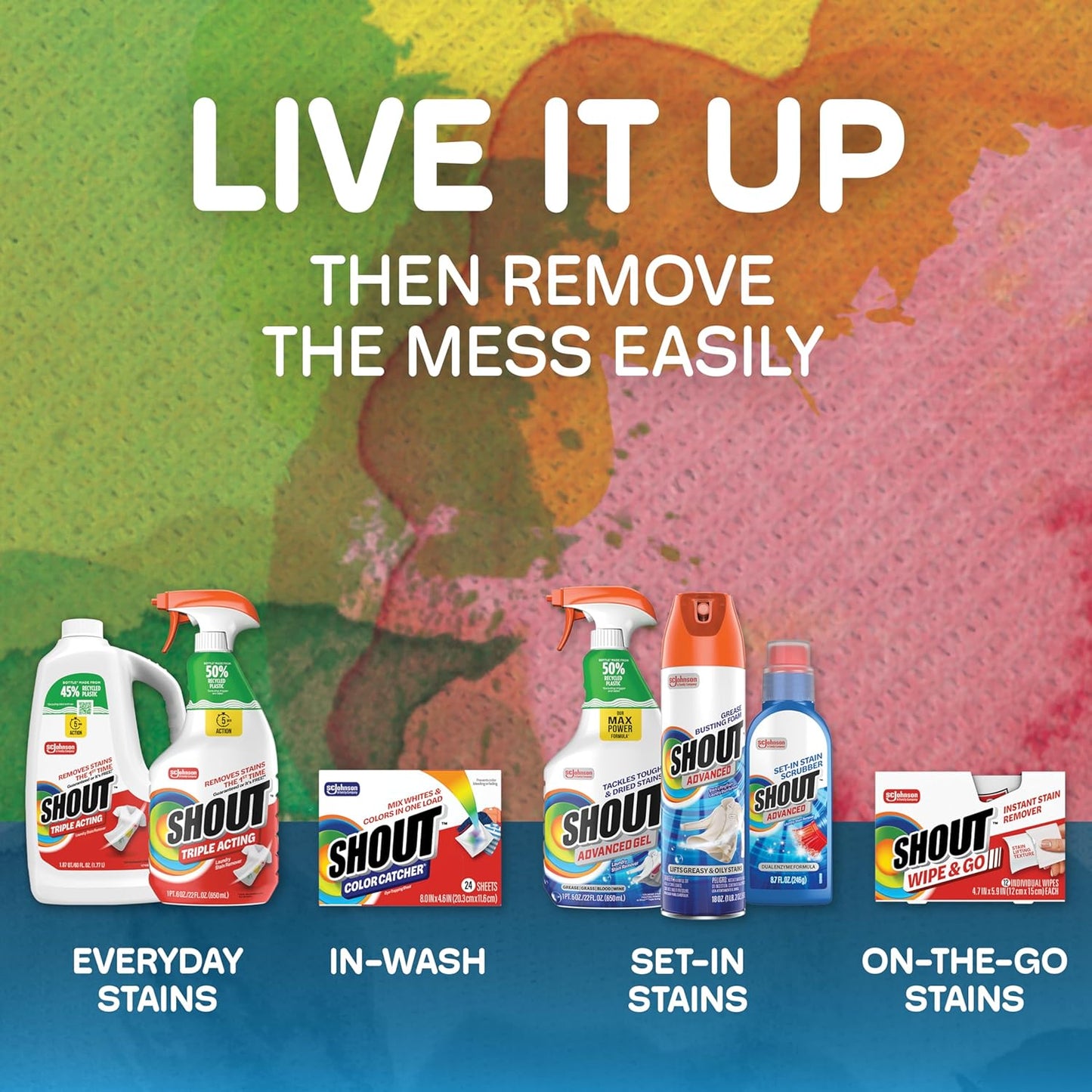 Shout Free Stain Remover for Mindful Living – Clean-Label Spray for Bedroom Hamper and Personal Garment Care, 22oz