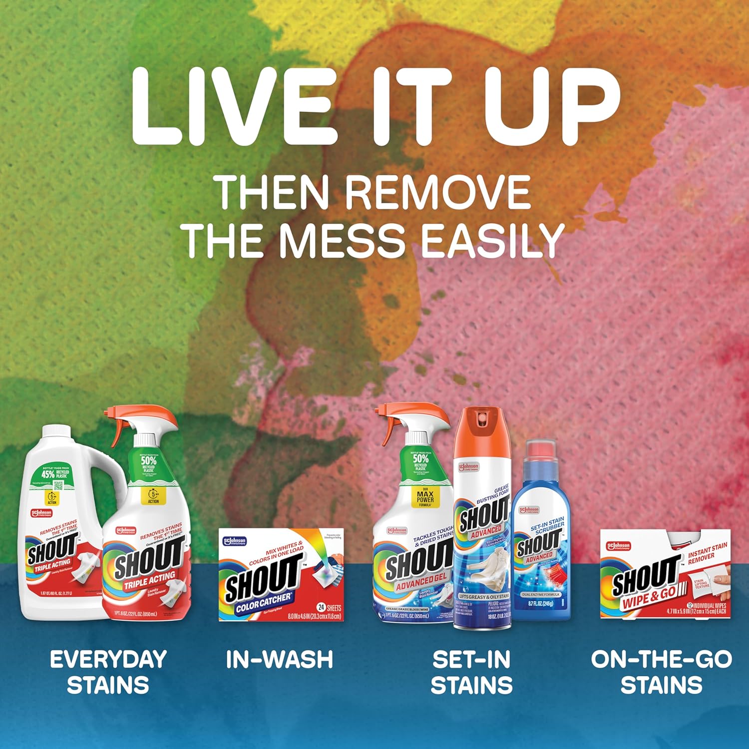Shout Free Stain Remover for Mindful Living – Clean-Label Spray for Bedroom Hamper and Personal Garment Care, 22oz