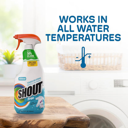 Shout Free Stain Remover for Mindful Living – Clean-Label Spray for Bedroom Hamper and Personal Garment Care, 22oz
