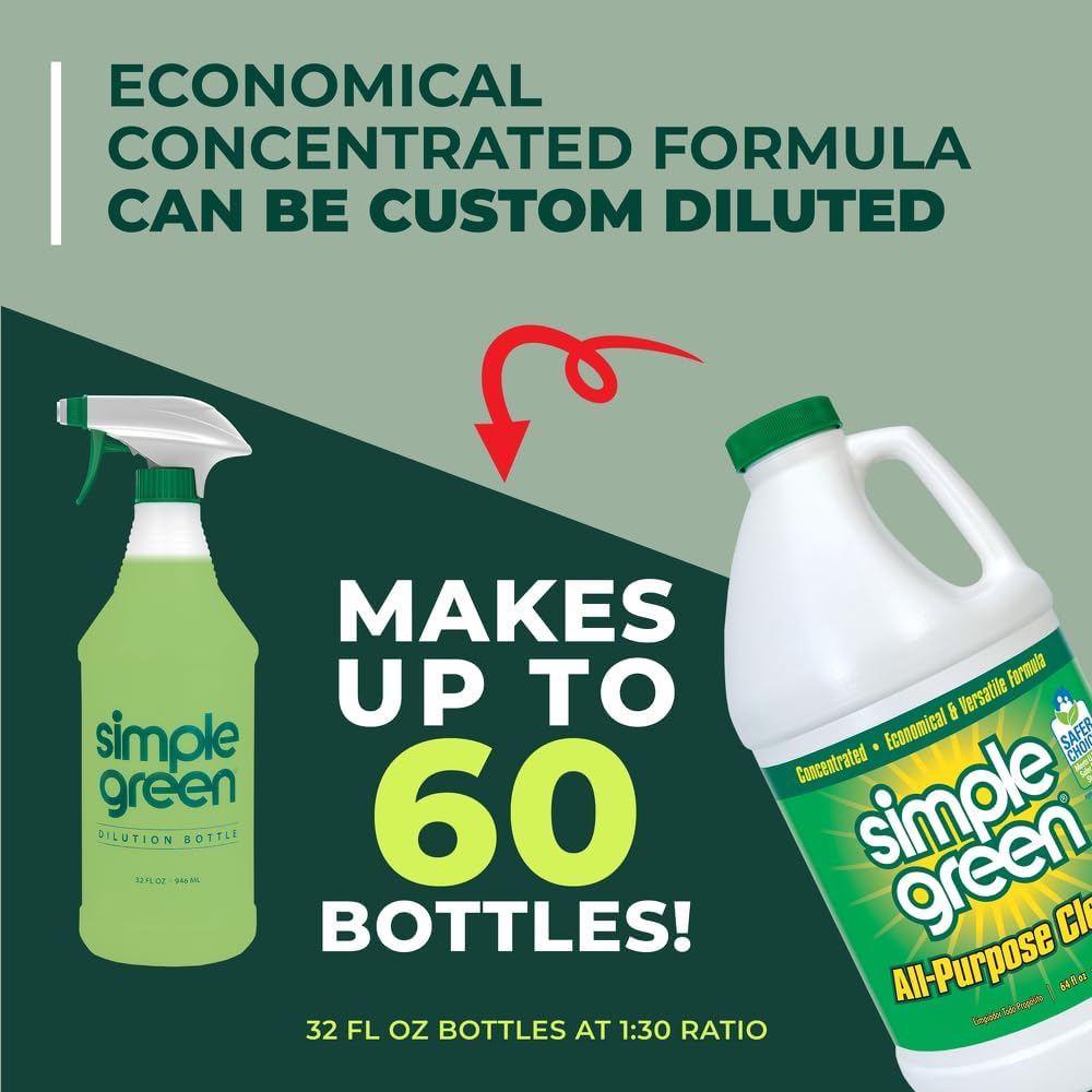 Simple Green 64 oz Concentrate – Streamlined Single-Solution Degreaser for Clutter-Free, Intentional Homes