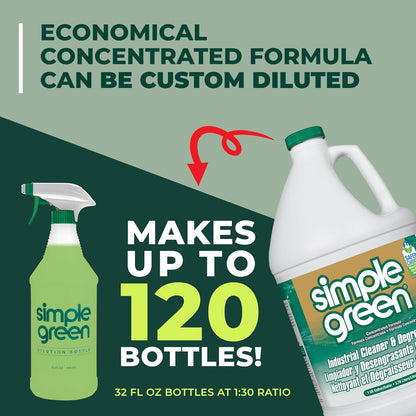 Simple Green Industrial Cleaner and Degreaser – Pressure Washer Compatible Degreaser for Quick Warehouse Floor Turnaround, 1 Gallon