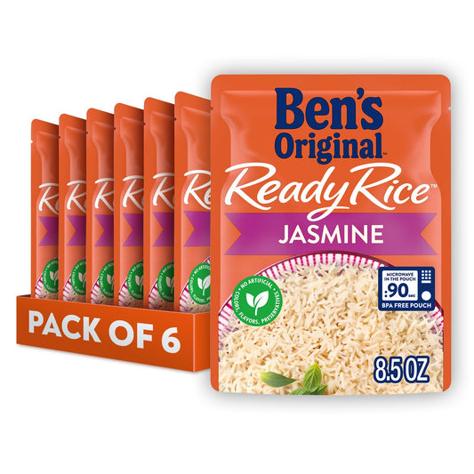 six 8.5 oz microwave-ready pouches (51 oz total)