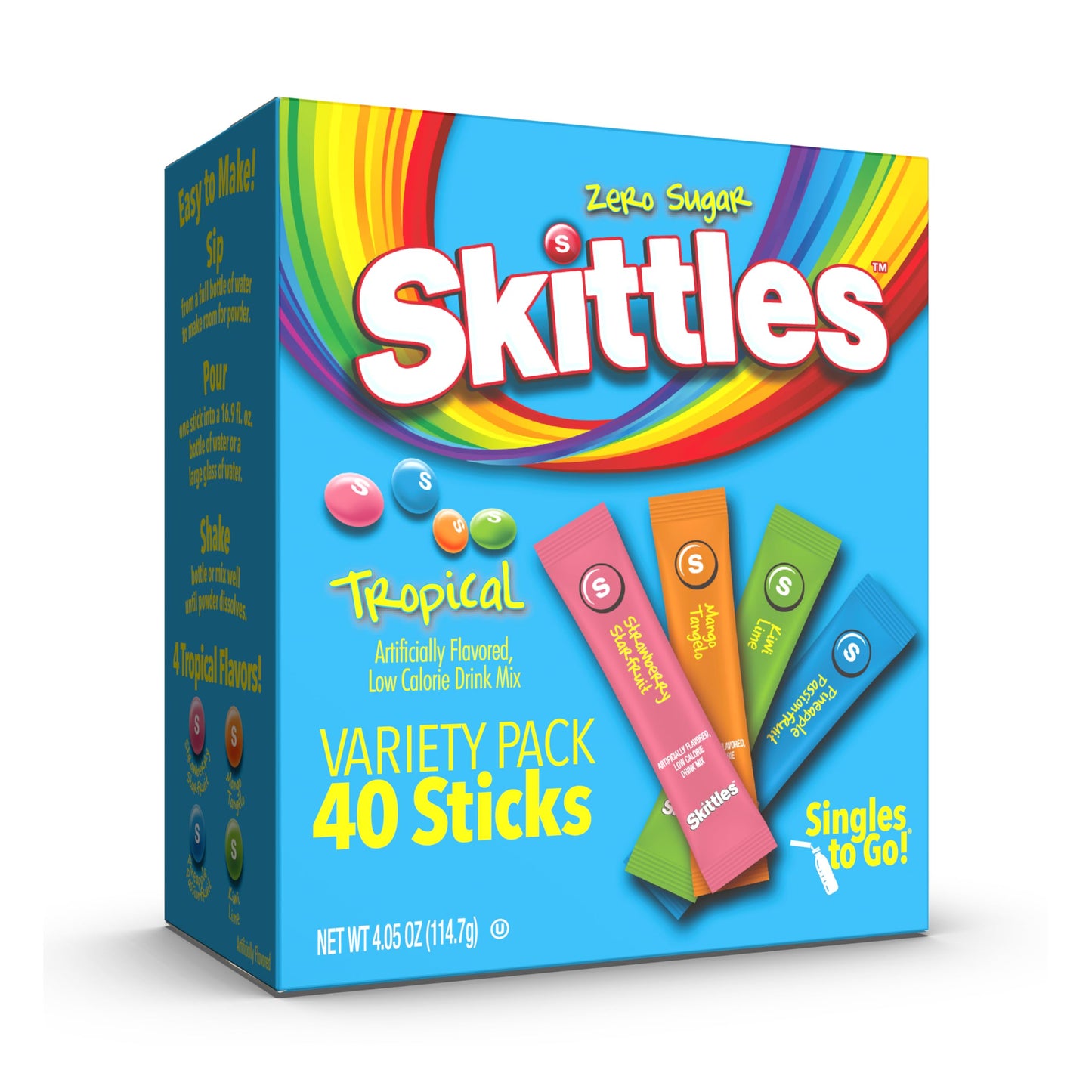 Skittles Singles To Go Powdered Drink Mix – Thoughtful Hydration Gift for Cancer Patients and Recovery Warriors