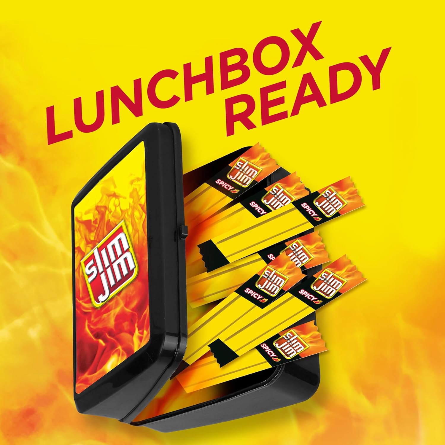 Slim Jim Smoked Meat Sticks – High-Protein Gym Bag Snack for Fitness Routines, 14-Pack