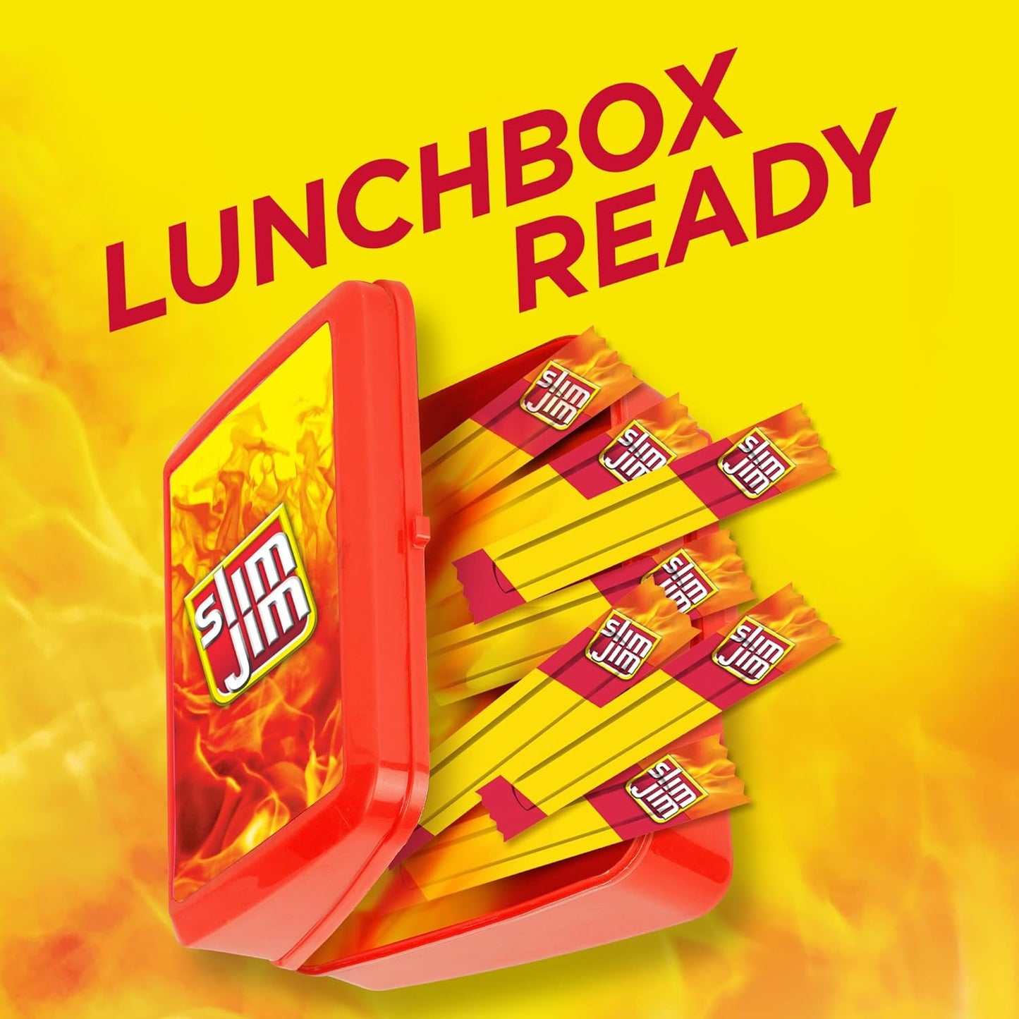 Slim Jim Smoked Meat Sticks, Mild Flavor – Car Cupholder and Backpack Snack for School-Age Children, 0.28 oz Sticks, 200 Count