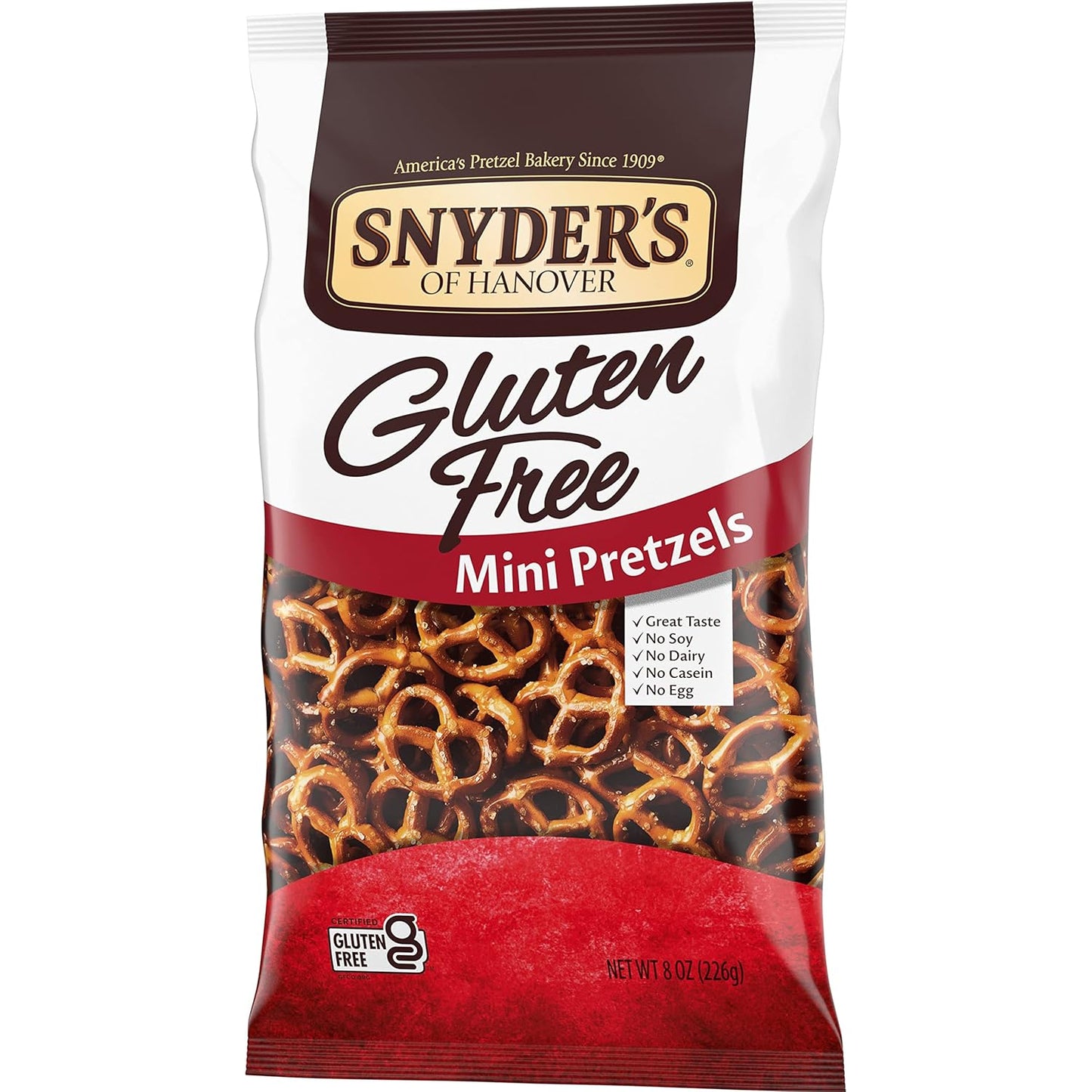 Snyder's of Hanover Gluten Free Mini Pretzels – Grab-and-Go Travel Snack for Car Rides and Camping