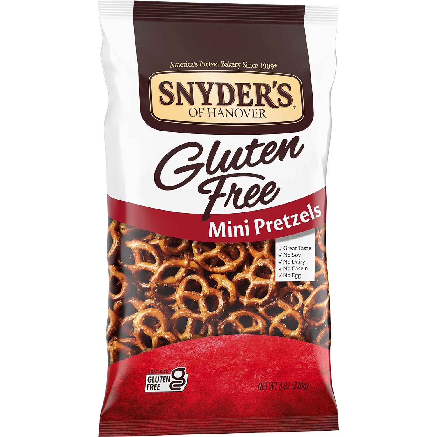 Snyder's of Hanover Gluten Free Mini Pretzels – Grab-and-Go Travel Snack for Car Rides and Camping