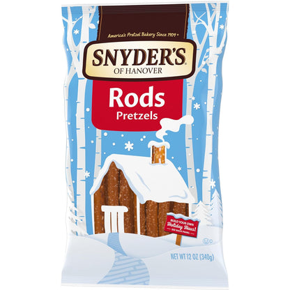Snyder's of Hanover Pretzel Rods – Holiday Snack Basket Stuffer for Family Gatherings