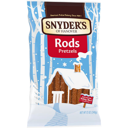 Snyder's of Hanover Pretzel Rods – Holiday Snack Basket Stuffer for Family Gatherings